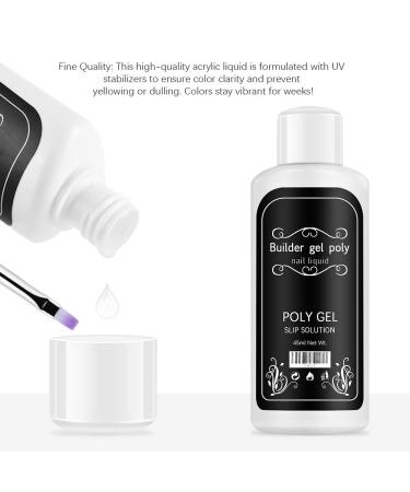 Ownest Nail Extension Gel Quick Poly Gel Slip Solution 45ml - DIY Nail Art Builder Liquid with Brush - Buy Online on SooperMarket.com
