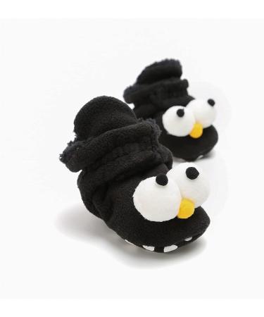 TMEOG Baby Booties Slippers | Infant Winter Boots | First Walking Shoes for Boys Girls 6-12 Months | Black Big Eyes Design - Buy Online on SooperMarket.com