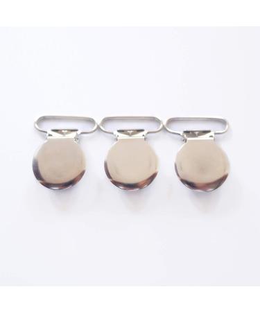 Sutoyuen 1 Pacifier Suspender Clips with Plastic Teeth Insert - Set of 10 Silver Pacifier Holders for Crafts and Baby Accessories - Buy Online on SooperMarket.com