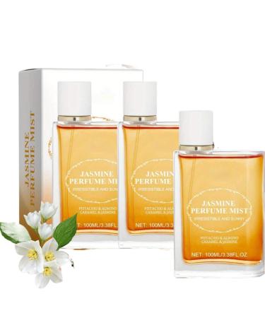 Brazilian Fragrance Irresistible Sunshine Jasmine & Caramel Scents Hair & Body Fragrance Mist Jasmine Perfume Mist Eau De Toilette Spray Summer Perfume Sunflower Perfume for Women (3Pcs)