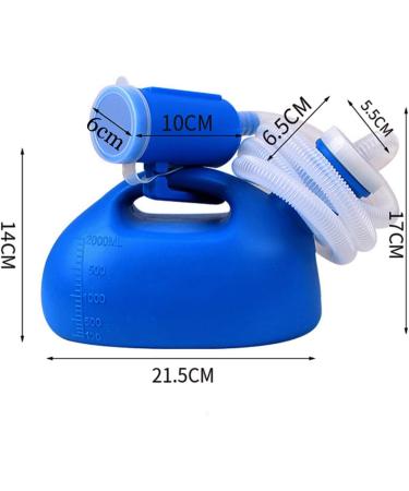 Male Urinal Bottle Camping Toilet Urine Bottle Urine Bottles for Men Portable Potty Pee Bottle 2000ML for Men's Urinal Home Camping Car Travel with 1.6m Long Tube - Buy Online on SooperMarket.com