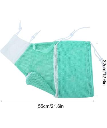 Buy Mioyoow Cat Bathing Bag - Breathable Adjustable Mesh Bag for Kittens | Perfect for Bathing Nail Cutting & Ear Cleaning | Green & White - Buy Online on SooperMarket.com
