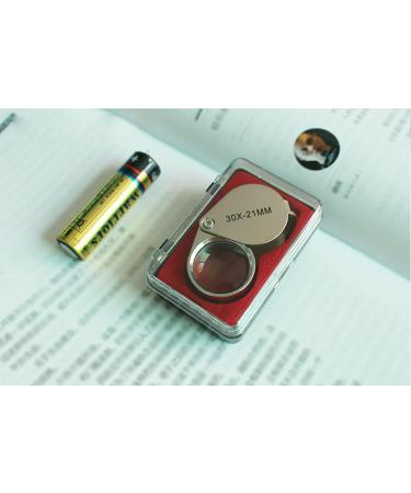 10x Glass Jeweler Loupe Loop Eye Magnifier - Metal Body Silver (10x21mm) - Buy Online on SooperMarket.com