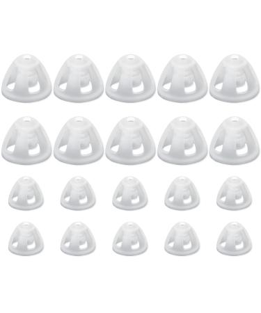 20 Pack 10 Mm/ 8.5 mm Clear Hearing Aid Ear Piece Open Domes Hearing Aid Parts Invisible Silicone Hearing Aid Ear Tips Hearing Direct Domes