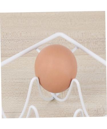Mikikit 2pcs Refrigerator Egg Holder Egg Tray for Refrigerator Ornament Container Metal Iron Egg Stackable Whitex2pcs 12*8CMx2pcs - Buy Online on SooperMarket.com