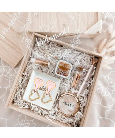 15 Pack Heart-Shaped Coil Hair Ties with Diamond-Shaped Card - Bridesmaid Gifts - Maid of Honor - Bachelorette Party - Wedding Guests (Champagne) - Buy Online on SooperMarket.com