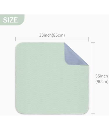 Washable Incontinence Pad 5 Layers - 85x90cm Double Pack | Reusable Waterproof Bed Protection for Adults & Children - Buy Online on SooperMarket.com