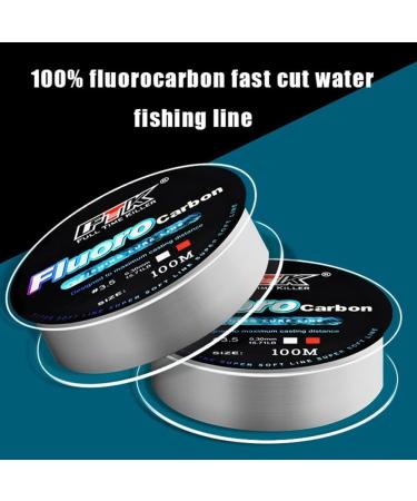 Buy MeevrGrgrgr Fluorbon Fabric Fishing Cord - Clear Fluor Coated Fast Sinking Freshwater & Saltwater 3.5-0.30mm 15.71LB International Shipping Available - Buy Online on SooperMarket.com