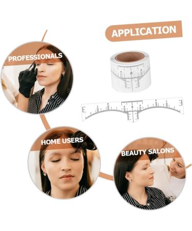 Mikinona Clear Sticker 50pcs Makeup Rulers Eyebrow Positioning Shaper Markers Mappers Drawing Professional Shapers - Buy Online on SooperMarket.com