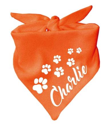 Little Fratz Dog Triangle Scarf (Colour: orange) (Size 2 (68 cm)) Name of the dog 68 x 20 orange
