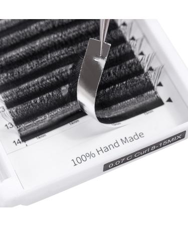 4D Volume Easy Fan W-Shaped Lash Extensions - 0.07D Curl 8-15mm | W4D-0.07D/8-15Mix - Buy Online on SooperMarket.com