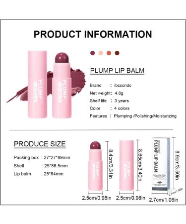 VigCebit Lip Plump Balm | 4 Colors Lip Gloss - Natural Moisture Serum for Fuller Lips | Day & Night Lip Care - Buy Online on SooperMarket.com