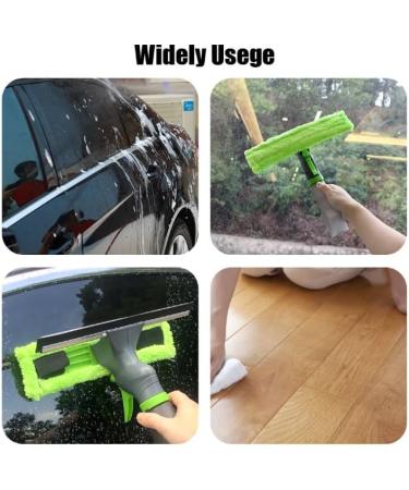 ZABEES 3 In 1 Glass Scraping Wiper Spray Scraper Brush Water Spray Window Cleaner Microfiber Cloth Pad Kit Household Cleaning Tool - Buy Online on SooperMarket.com