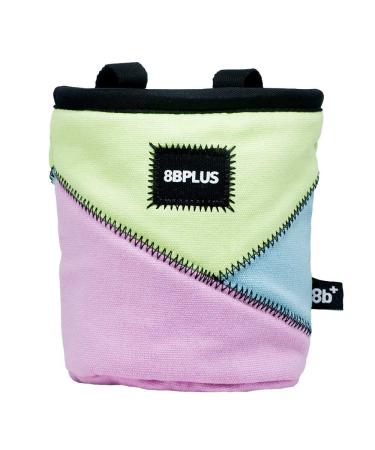 8BPLUS PROGAG - County bag for climbing & bouldering - belt carabiner and gift box included - wide opening - brush holder for left and right -handed (pink pastel)