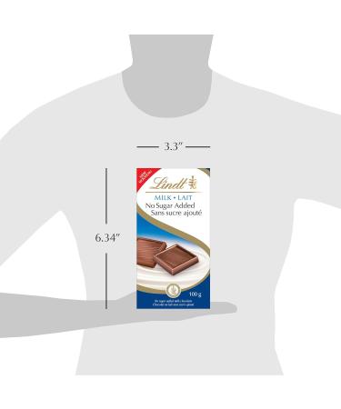 Lindt No Sugar Added Milk Chocolate Bar 100 Grams - Buy Online on SooperMarket.com