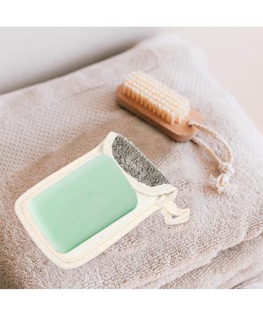 Lurrose Black Linen Soap Bag - Exfoliating Peeling Mesh for Shower & Facial Use | Eco-Friendly Foaming Soap Sac - Buy Online on SooperMarket.com
