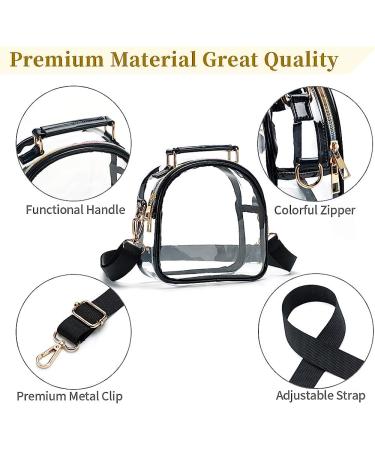 COROMAY Clear Stadium Approved Purse for Women - See Through Clear Handbag in Black - Buy Online on SooperMarket.com