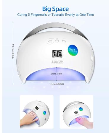 Buy SUNUV SUN6 UV LED Nail Lamp for Gel Polish - Automatic Sensor & Fast Drying - International Shipping Available - Buy Online on SooperMarket.com