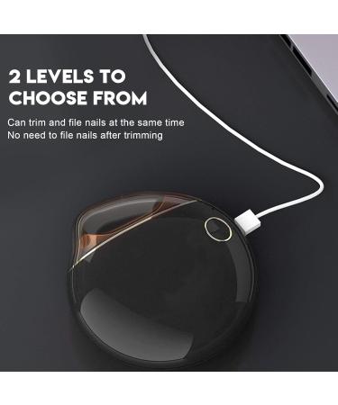 Electric Nail Clippers Automatic Nail Polisher Electric Nail Trimmer Manicure Tool Cordless Curved Design One-Key Operation Portable Nail File Trimmer for Toes and Fingers Prevent Splatter File(Black) - Buy Online on SooperMarket.com