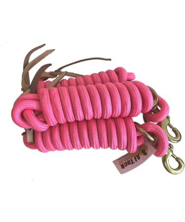 Set of 3 Green 9-Foot Nylon Lead Ropes with Leather Popper - Buy Online on SooperMarket.com