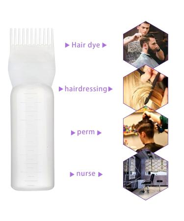 Hair Oil Applicator Bottle 160ml - Hair Dye Kit with Root Comb & Clear Scale for Home & Barber Shop Use - Buy Online on SooperMarket.com