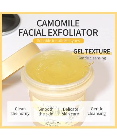 Camomile Face Exfoliator Gel Scrub Gentle Body & Facial Peeling for Deep Pore Cleansing | Smooth & Tender Skin - Buy Online on SooperMarket.com