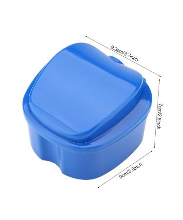 Denture Box for Artificial Teeth | Storage Box with Filter Sieve - Dark Blue | Ideal for Denture Care & Dental Devices - Buy Online on SooperMarket.com