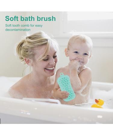 Soft Silicone Body Scrubber Shower Brush - Double-Sided Massage Bath Brush for All Skin Types - Buy Online on SooperMarket.com