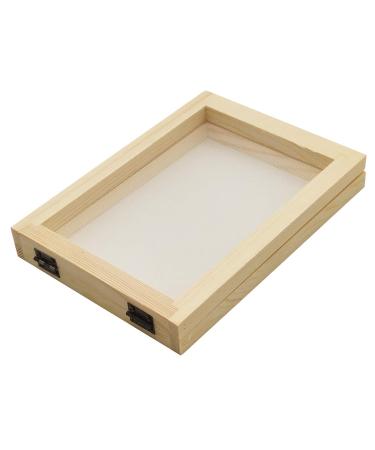 Worown A6 Size Paper Making Screen  Natural Wooden Papermaking Mould  5 x 7 inch Wooden Paper Making Frame for DIY Paper Craft and Dried Flower Handcraft 5*7 inch