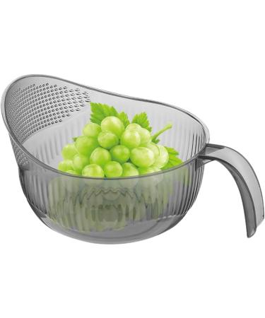 HMLTD Drain Basket - Multi-Purpose Bowl Strainer with Multi Fine Holes | Kitchen Utensils for Rice Tomatoes Soybeans Peppers Apples Grapes Gray - Buy Online on SooperMarket.com