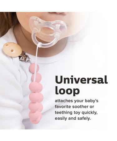 Premium Silicone Pacifier Clip | Safe & Secure Binky Toy Holder | Pink Unisex Design for Babies & Toddlers | Center Coast Collections - Buy Online on SooperMarket.com