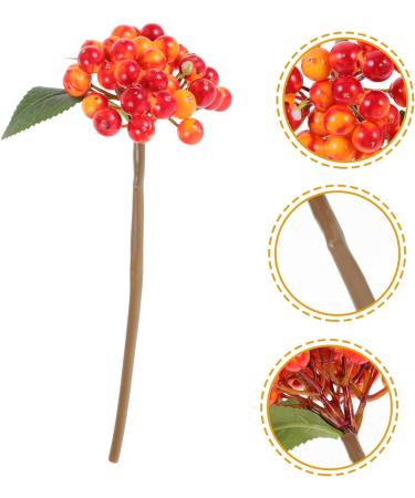 Artibetter 5pcs Christmas Ornaments Christmas Berry Twigs Xmas Floral Arrangements Christmas Tree Berries Red Berry Arrangement Wreath Artificial Berry Xmas Berries Bouquet Soft Pvc Spray Orange 27.00X11.00X11.00CM - Buy Online on SooperMarket.com