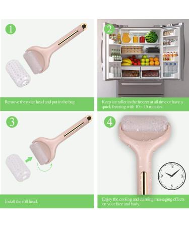AITINIA Ice Roller - Face Roller Massager for Puffiness Relief, Pain, and Minor Injuries - Pink - Buy Online on SooperMarket.com
