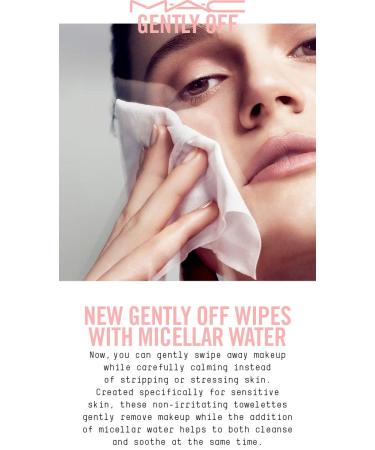 MAC Gently Off Wipes + Micellar Water - Gentle Makeup Removal Solution - Buy Online on SooperMarket.com
