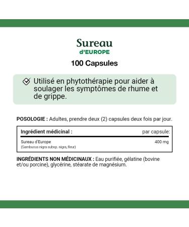 Nature's Bounty Elderberry 400 Mg Help relieve symptoms of colds and flus 100 Capsules - Buy Online on SooperMarket.com
