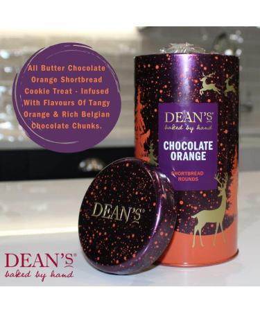 Dean's Chocolate Orange Shortbread Rounds - 150g Box Of Luxury Handmade Scottish All Butter Cookies Ideal For Christmas And As A Festive Snack Melt-In-The-Mouth Chocolate Biscuit Selection. - Buy Online on SooperMarket.com