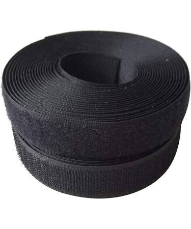Black 1 Inch Width (25mm) 5 Yards Sew on Hook + Loop Tape - Buy Online on SooperMarket.com