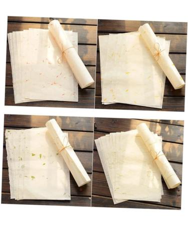 COHEALI 40 Sheet White Drawing Paper Xuan Rice Papers Exercise Paper Chinese Style Botanical Pattern - Buy Online on SooperMarket.com