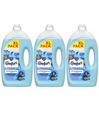 3 x 2490ml Fabric Conditioner 83 Washes Apple Sandalwood Fragrance Blue Fresh Soft Laundry Washing