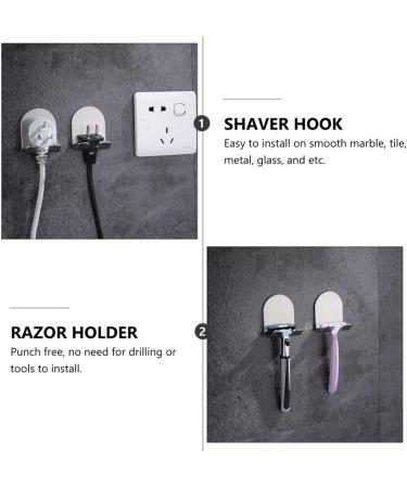 Buy Cabilock 6 Pcs Metal Razor Holder Hook - Stainless Steel 304 Wall Stand for Bathroom & Key Accessories - Buy Online on SooperMarket.com