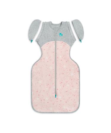 Love To Dream Swaddle Up Transition Patented Zip-Off Wings Help Baby Transition from Being Swaddled to Arms Free when showing signs of rolling Suitable for All Seasons 18-24 C Large Light Pink Large (8.5-11kg) North Star Light Pink