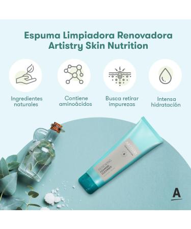 Amway Artistry Renewing Foam Cleanser 125ml - Gentle Exfoliating Face Wash for Glowing Skin | International Shipping Available - Buy Online on SooperMarket.com