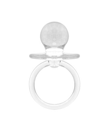 Baby Pacifier 2.5 Baby Shower Favors Decoration (Clear  36 Count) Clear 36 Count (Pack of 1)