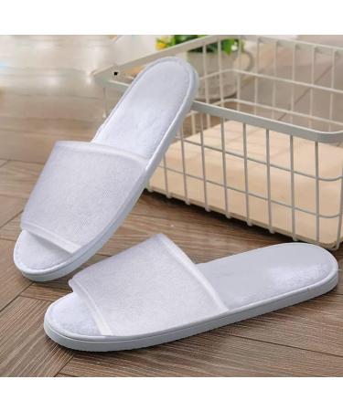 Jomix Unisex Washable Terry Slippers - 2 Pair Set for Guests | Soft Bathing Shoes for Travel & Hotel | Rust Chicks 36/37 EU - X-Schmal - White - Buy Online on SooperMarket.com