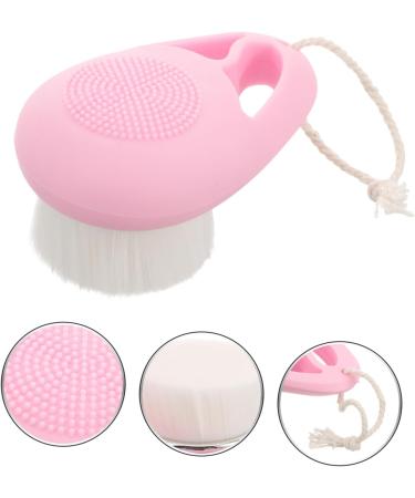 Shop Housoutil Soft Fur Cleansing Makeup Brush Scrubber - Exfoliating Facial Brush for Women - Pink Face Scrubber & Cleanser for Radiant Skin - Buy Online on SooperMarket.com