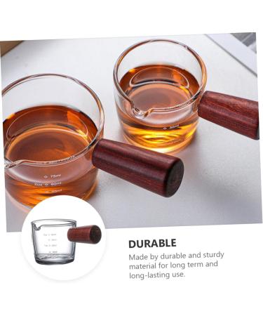 HOMSFOU 3 Pcs Milk Cup Espresso Shot Glass Creamer Mug Clear Cups Milk Creamer Jug Liquid Measuring Cups Turkish Coffee Glass Measuring Cups for Mini Heater Turkey Wood High Borosilicate 8.5X4.5X4.2CMx3pcs As Shownx3pcs - Buy Online on SooperMarket.com