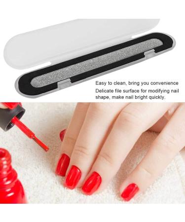 Nail File Nail Buffer Double Sided for Fingernails Toenails for Home DIY and Salon(Large Silver) - Buy Online on SooperMarket.com