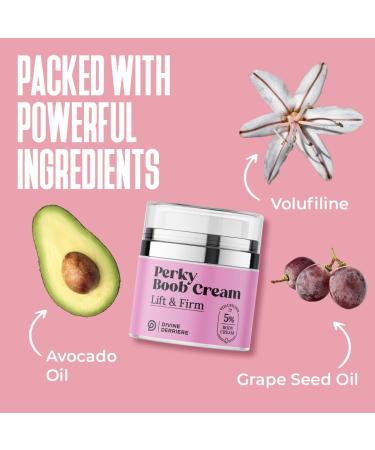 Divine Derriere Perky Body Cream - Skin Tightening & Moisturizing Lift for Firm Chest & D collet | Volufiline for Saggy Crepey Skin - Buy Online on SooperMarket.com