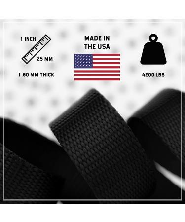 Country Brook Design 1 Heavy Duty 100% Real Nylon Webbing - Black - 10 Yards - Buy Online on SooperMarket.com