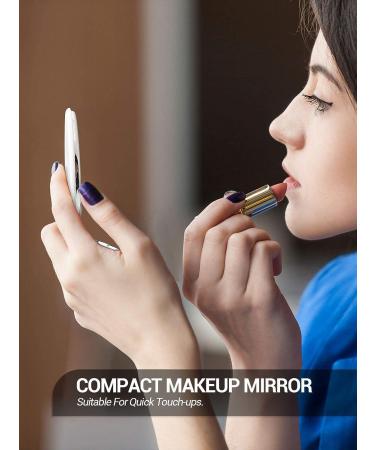 Getinbulk Compact Mirror Set - 12 Pc Round Double-Sided Magnification PU Leather in White 2.8 - Buy Online on SooperMarket.com